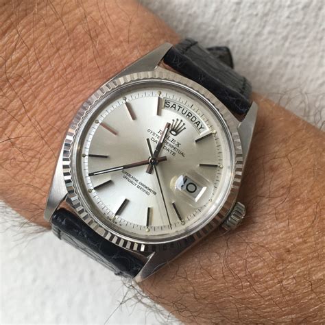 rolex 1803 white gold wide boy|rolex 1803 day date 36.